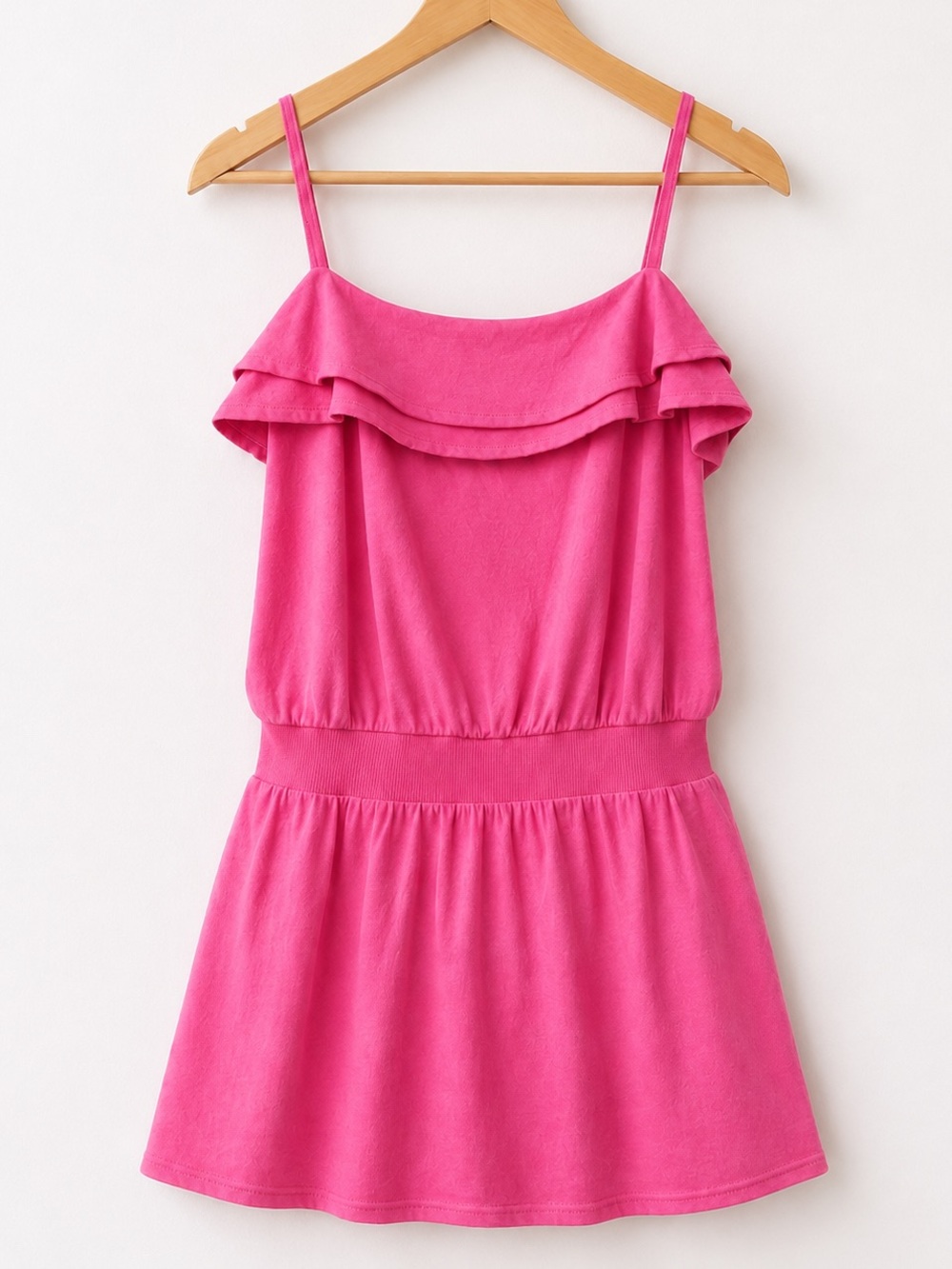 Girls Terrycloth Swim Cover-Up Dress XL 14/16 Pink Ruffle Beach Coverup